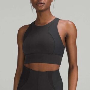 Lululemon Everlux High-Neck Train Long Line Mesh Detail Sports Bra Crop Top 4